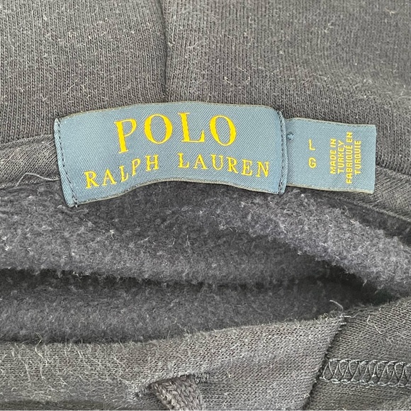 Polo Ralph Lauren Polo Player Block Graphic Hoodie Sweater Men Size L Preppy - Picture 8 of 9